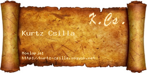 Kurtz Csilla névjegykártya